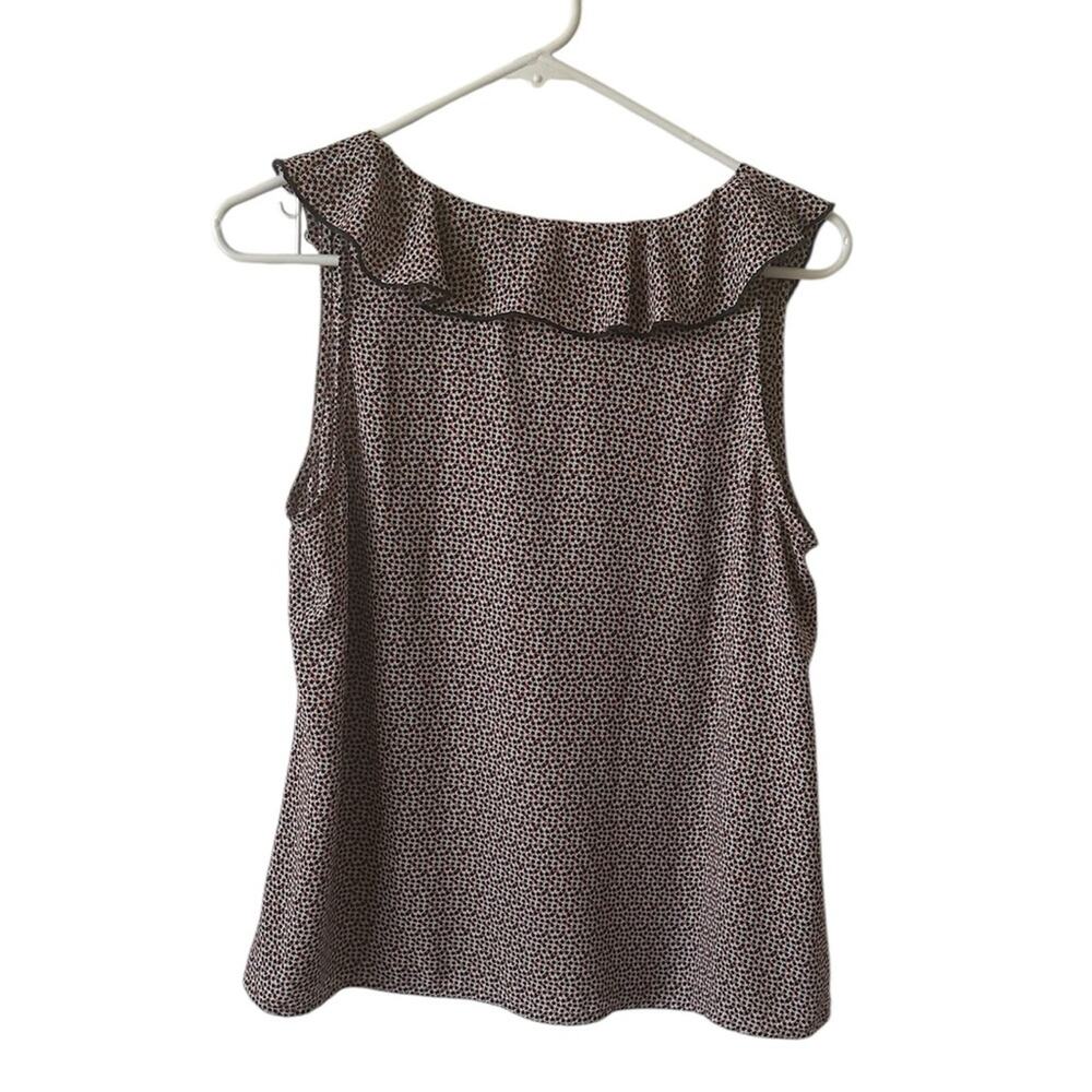 CAbi Red, White & Blue  “Stellar” Ruffle Neck Sleeveless Blouse– Women’s Size M - Picture 3 of 4